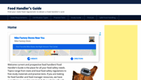 What Foodhandlersguide.com website looked like in 2020 (4 years ago)
