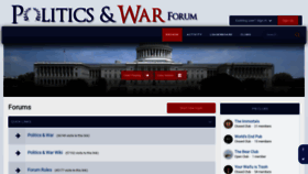 What Forum.politicsandwar.com website looked like in 2020 (4 years ago)