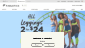 What Fabletics.com website looked like in 2020 (4 years ago)