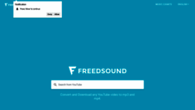 What Freedsound.com website looked like in 2020 (4 years ago)