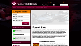 What Formel1billetter.dk website looked like in 2020 (4 years ago)