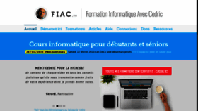 What Formation-informatique-avec-cedric.fr website looked like in 2020 (4 years ago)