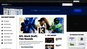 What Fantasypros.com website looked like in 2020 (4 years ago)