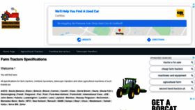 What Farmtractorspecs.com website looked like in 2020 (4 years ago)