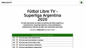 What Futbollibre.net website looked like in 2020 (4 years ago)