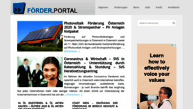 What Foerderportal.at website looked like in 2020 (4 years ago)