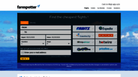 What Farespotter.net website looked like in 2020 (4 years ago)