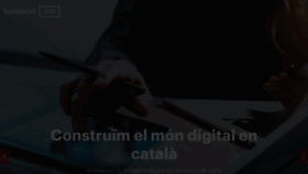 What Fundacio.cat website looked like in 2020 (4 years ago)
