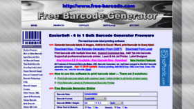 What Free-barcode.com website looked like in 2020 (5 years ago)