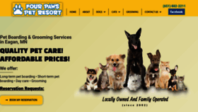 What Fourpawsinc.com website looked like in 2020 (4 years ago)