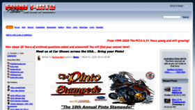 What Fordpinto.com website looked like in 2020 (4 years ago)