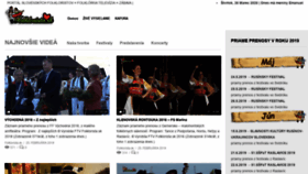 What Folklorista.sk website looked like in 2020 (4 years ago)