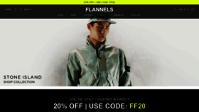 What Flannels.com website looked like in 2020 (4 years ago)