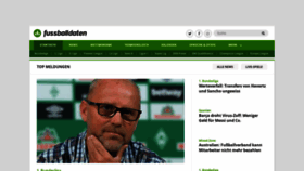 What Fussballdaten.de website looked like in 2020 (4 years ago)