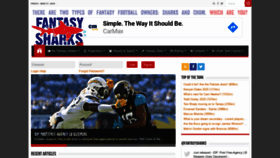 What Fantasysharks.com website looked like in 2020 (4 years ago)