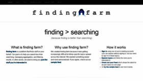 What Findingfarm.com website looked like in 2020 (4 years ago)