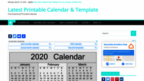 What Freecalendarkart.com website looked like in 2020 (4 years ago)