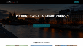 What French4you.teachable.com website looked like in 2020 (4 years ago)