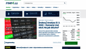 What Finex.cz website looked like in 2020 (4 years ago)
