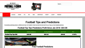 What Footballincider.com website looked like in 2020 (4 years ago)