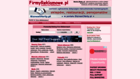 What Firmyreklamowe.pl website looked like in 2020 (4 years ago)