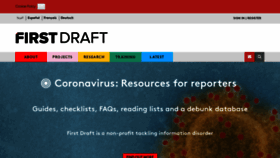 What Firstdraftnews.com website looked like in 2020 (4 years ago)