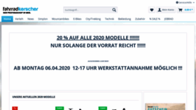 What Fahrradshop-rosenheim.de website looked like in 2020 (4 years ago)