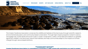 What Farallones.org website looked like in 2020 (6 years ago)