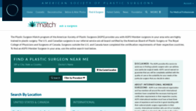 What Find.plasticsurgery.org website looked like in 2020 (4 years ago)