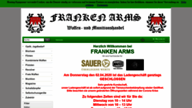 What Franken-arms.de website looked like in 2020 (4 years ago)