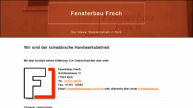 What Fensterbau-frech.de website looked like in 2020 (4 years ago)