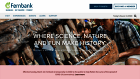 What Fernbankmuseum.org website looked like in 2020 (4 years ago)