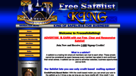 What Freesafelistking.com website looked like in 2020 (4 years ago)