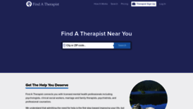 What Findatherapist.com website looked like in 2020 (4 years ago)