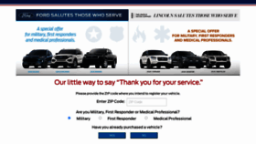What Fordsalutesthosewhoserve.com website looked like in 2020 (4 years ago)