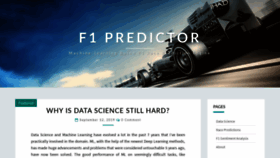 What F1-predictor.com website looked like in 2020 (4 years ago)