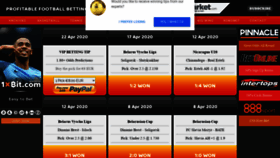 What Footballvaluetips.com website looked like in 2020 (4 years ago)