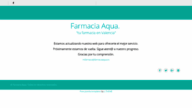 What Farmaciaaqua.es website looked like in 2020 (4 years ago)