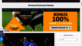 What Forumul-pariorului-maniac.ro website looked like in 2020 (4 years ago)