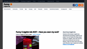 What Funnycraigslistads.com website looked like in 2020 (3 years ago)