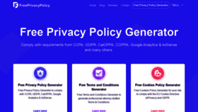 What Freeprivacypolicy.com website looked like in 2020 (3 years ago)