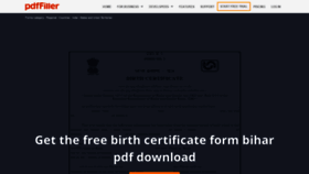 What Form-5-birth-certificate.pdffiller.com website looked like in 2020 (4 years ago)