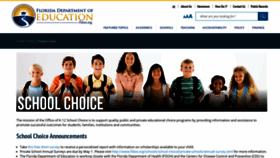 What Floridaschoolchoice.org website looked like in 2020 (3 years ago)