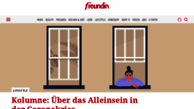 What Freundin.com website looked like in 2020 (5 years ago)