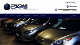 What Frontlinecars.co.nz website looked like in 2020 (3 years ago)