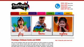 What Footstepsearlylearningcentre.com.au website looked like in 2020 (3 years ago)
