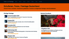 What Ferienfeiertagedeutschland.de website looked like in 2020 (5 years ago)