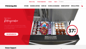 What Frigidaire.com website looked like in 2020 (3 years ago)