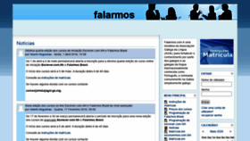 What Falarmos.com website looked like in 2020 (3 years ago)