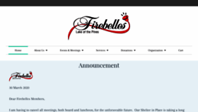 What Firebelles.com website looked like in 2020 (4 years ago)